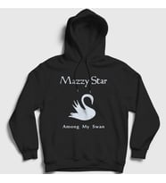 Presmono Unisex Siyah Among My Swan Mazzy Star Kapüşonlu Sweatshirt 536143tt