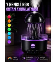 Dekoratif Denizanası Efektli Hava Nemlendirici Rgb Gece Lambalı Ultrasonik Buhar Cihazı