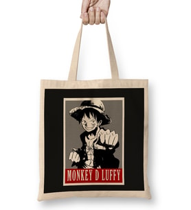 One Piece Monkey D Luffy 03 Bez Çanta Uzun Saplı