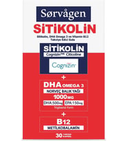 Sorvagen Smart Sitikolin DHA Omega 3 ve B12 30 Kapsül