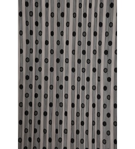 KÜÇÜK PUANLI MODEL SİYAH RENK HAZIR İP PERDE 300*280 cm