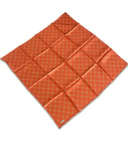 Armine Turuncu Monogram Desen Tivil İpek Eşarp 9178-54