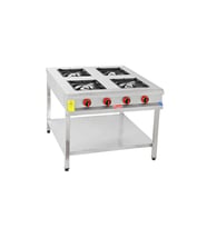 Himaksan  80 X 80 Cm Tüplü Taban Raflı 4 Gözlü Ocak