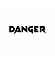 Danger Araba Sticker siyah 15x3 CM (Siyah)