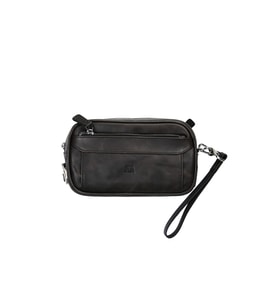 Hakiki Deri Kilitli Unisex El Çantası  Carew 6657 (Antrasit)