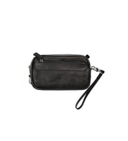 Hakiki Deri Kilitli Unisex El Çantası  Carew 6657 (Antrasit)