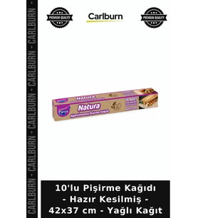 Özel Üretim Pratik Fırın 10'lu Pişirme Kağıdı - Hazır Kesilmiş - 42x37 cm - Yağlı Kağıt