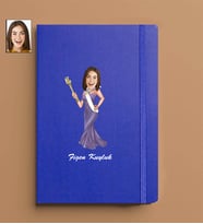 Kişiye Özel Kadın Model 13x21 Mavi Defter-14