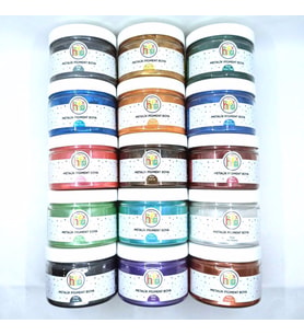 METALİK SEDEFLİ PİGMENT TOZ BOYA SETİ 15 RENKx50GR 750 GR SET