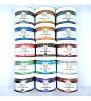 METALİK SEDEFLİ PİGMENT TOZ BOYA SETİ 15 RENKx50GR 750 GR SET (Çok Renkli)