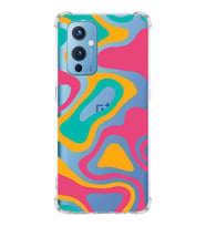 PrintiFy OnePlus 9 Uyumlu Köşe Korumalı Renkli Desen Tasarımlı Şeffaf Silikon Kılıf