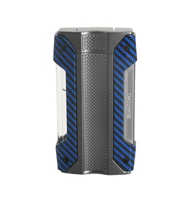 Quantoro Tek Torch Pürmüz Gunmetal Mavi-Karbon Metal Puro Çakmağı