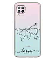 Huawei Mini Harita Tasarımlı Şeffaf Telefon Kılıfı