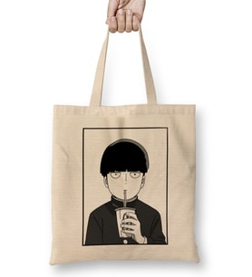 Mob Psycho Manga Panel Bez Çanta Uzun Saplı