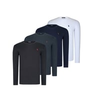 DÖRTLÜ SET T8588 DEWBERRY YUVARLAK YAKA ERKEK SWEATSHIRT-SİYAH-ANTRASİT-LACİVERT-BEYAZ