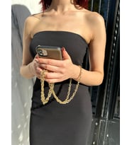 Gold Telefon Askısı - Tüm Telefon Modellerine Uygundur- Çapraz Kullanım Telefon Askısı