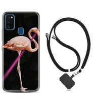 Samsung M21 M22 M23 M30 M31S M32 Kılıf Boyun Askılı Silikon Line Filamingo 1776