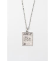 Modern Breaking Bad Ba Element Kolye - Düz Ezme İthal Zincirli Unisex Gümüş Kaplama - 60 cm