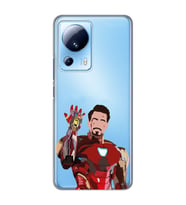 Xiaomi Mi 13 Lite Uyumlu Iron Man Desenli Şeffaf Telefon Kılıfı