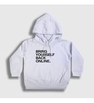 Presmono Unisex Çocuk Beyaz Online Westworld Kapüşonlu Sweatshirt 224867tt (Beyaz)