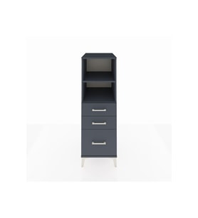 Kronos Dolap 2 Raflı 3 Çekmeceli 44x59x134 Antrasit-Antrasit