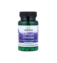 Swanson, Lithium Orotate, 5 mg, 60 Veggie Capsules (Kristal Mavi)