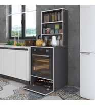 Kenzlife ankastre fırın dolabı bengisu gri 165*60*56 mutfak kapaklı