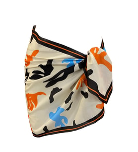 Kısa Pareo - Beyaz Göz Model 150x50 Cm