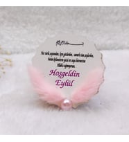 Hayaller Dükkanı 30 Adet Kuru Çiçekli Ahşap Buzdolabı  Kız Bebek Magnet