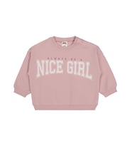 Civil Baby Nice Girl Baskılı 6-18 Ay Sweatshirt - Lila (A.Gül Kurusu)