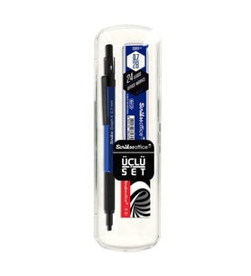 Scrikss Graph-X Versatil Kalem 3'lü Set 0.7mm MAVİ 