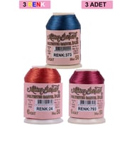 3 Adet Altınbaşak Oya ve Dantel İpi 20 gr - Royaleks - No: 024 - 793 - 373