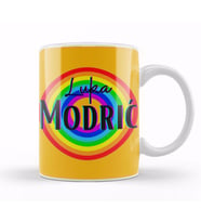 Luka Modric   Vintage Retro Rainbow Style Kupa Bardak Porselen
