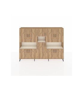 Arges Dolap 14 Raflı 10 Kapaklı 220x30x163 Çam-Çam/Aytaşı