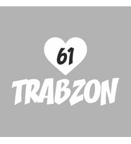 Kalpli 61 Trabzon Araba Sticker siyah 20x15 CM (Beyaz)