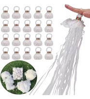 10 Adet Beyaz Düğün Konfeti - Gelin Damat Çıkışı, Nikah ve Düğün Törenleri, Organizasyon için Kağıt Konfeti Süsü