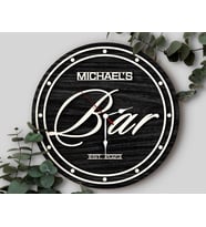 BK Gift Barlara Özel Dekoratif Siyah Ahşap Duvar Saati 35cm-3 , Bar Duvar Saati , Cafe Duvar Saati , Özel Ahşap Saat