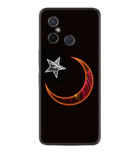Xiaomi Redmi 12C Kılıf Resimli Desenli Silikon Platinium Series Ay Yıldız 1884