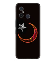 Xiaomi Redmi 12C Kılıf Resimli Desenli Silikon Platinium Series Ay Yıldız 1884