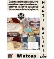 #Kalıp Hızlı Pratik Hamur Kesme Mutfak Gereci 199 Adet Kapasiteli Plastik Mega Mantı Kalıbı 40 Cm
