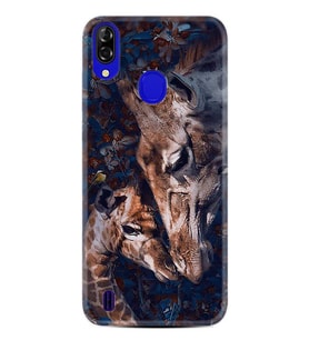 Reeder P13 Blue Kılıf Desenli Silikon Flowers Giraffe