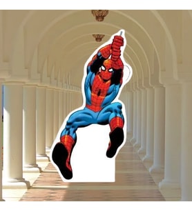 Ayaklı pano Spider Örümcek Adam 34x18 cm Ağla Uçan Örümcek Adam Doğum Günü Masa Dekoru Çocuk Odası Süsü