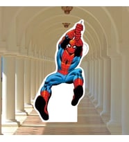 Ayaklı pano Spider Örümcek Adam 34x18 cm Ağla Uçan Örümcek Adam Doğum Günü Masa Dekoru Çocuk Odası Süsü