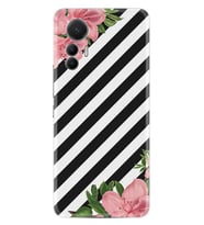 Xiaomi 12 Lite Kılıf Resimli Desenli Baskılı Silikon Strip Flowers 2 1409