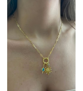 Güneş Charm Çelik Kolye