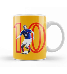 Zinedine Zidane 10 Kupa Bardak Porselen