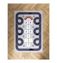MEKTA HOME BEBEK VE ÇOCUK ODASI Yol ve Seksek Desenli Halı
