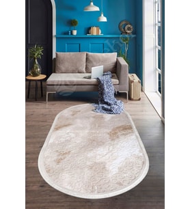 Dijidekor Halı Devetüyü Cool Yıkanabilir Saçaklı Oval Delüxe Yolluk Kilim Salon Halısı Modelleri