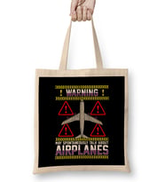 Warning May Spontaneously Talk About Airplanes Bez Çanta Uzun Saplı