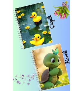 Büyülü tasarımlar defter seti 2 adet A4 boyutu 21*30 çizgili + kareli 60 syf